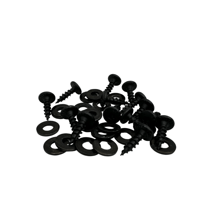 Black Wood Screws and Washers 1/4" x 7/8" Long - Bidwell Wood & Iron