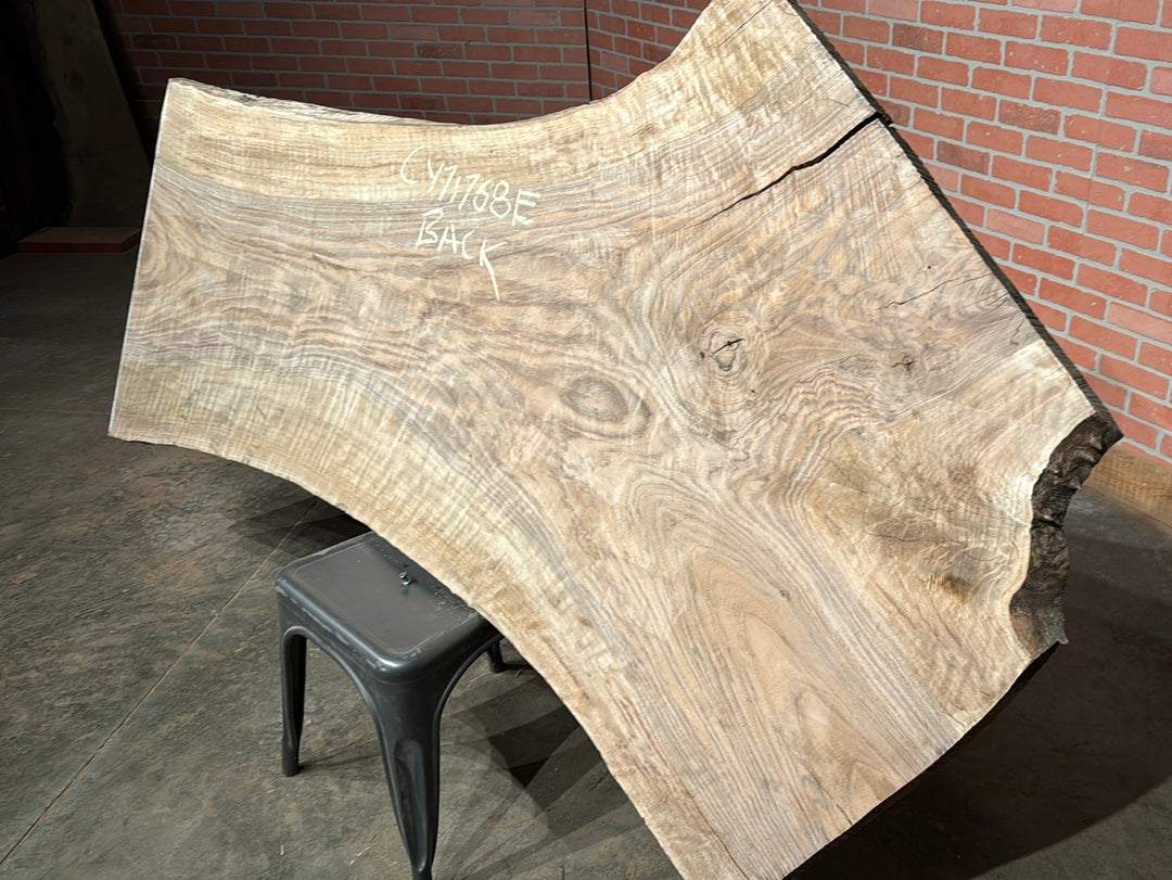 Bastogne / Paradox Black Walnut Live Edge Slab 2"T x 26"W to 34"W x 82"L #CY71768E