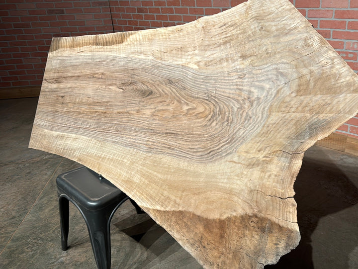 Bastogne / Paradox Black Walnut Live Edge Slab  2"T x 24"W to 27"W x 74"L #CY71768B