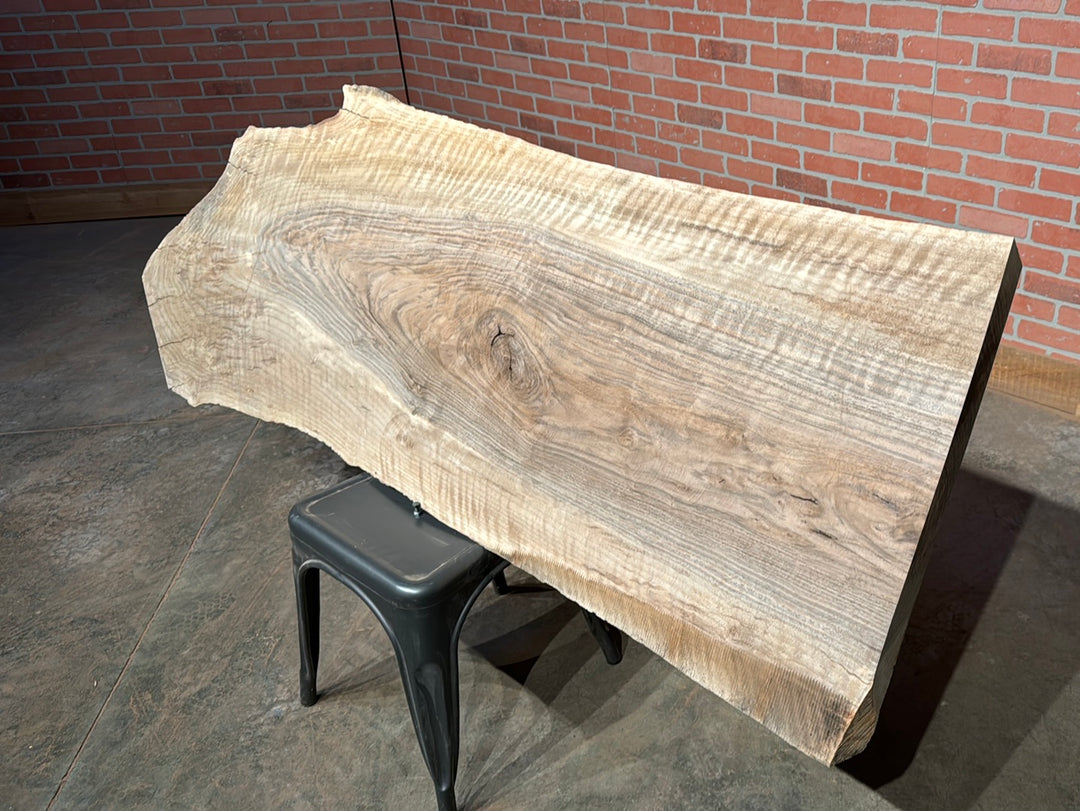 Bastogne / Paradox Black Walnut Live Edge Slab 2"T x 20"W to 24"W x 70"L #CY71768A