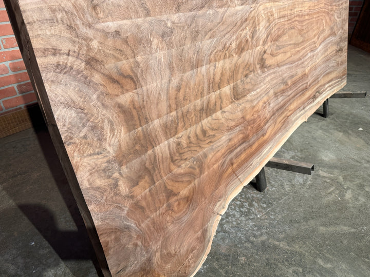 Claro Black Walnut Live Edge Slab 2 1/8"T x 35"W to 47"W x86 "L # CY93012A