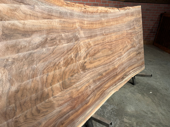 Claro Black Walnut Live Edge Slab 2 1/8"T x 35"W to 47"W x86 "L # CY93012A