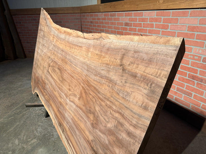 Claro Black Walnut Live Edge Slab 2 1/8"T x 35"W to 47"W x86 "L # CY93012A