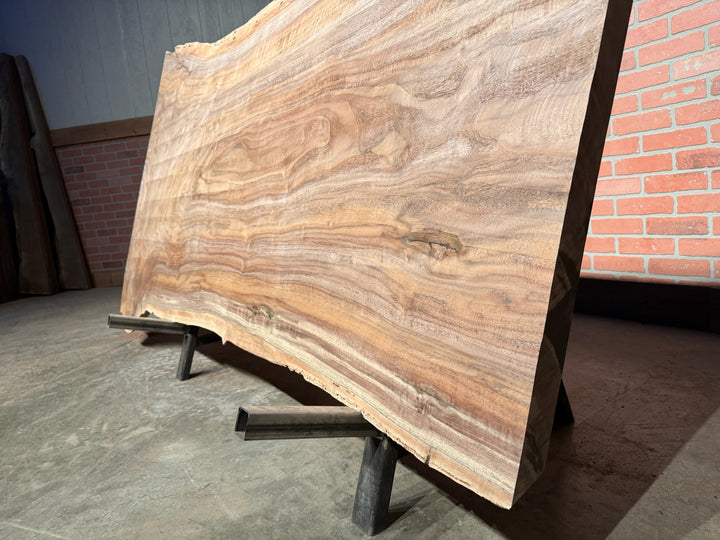 Claro Black Walnut Live Edge Slab 2 1/8"T x 35"W to 47"W x86 "L # CY93012A